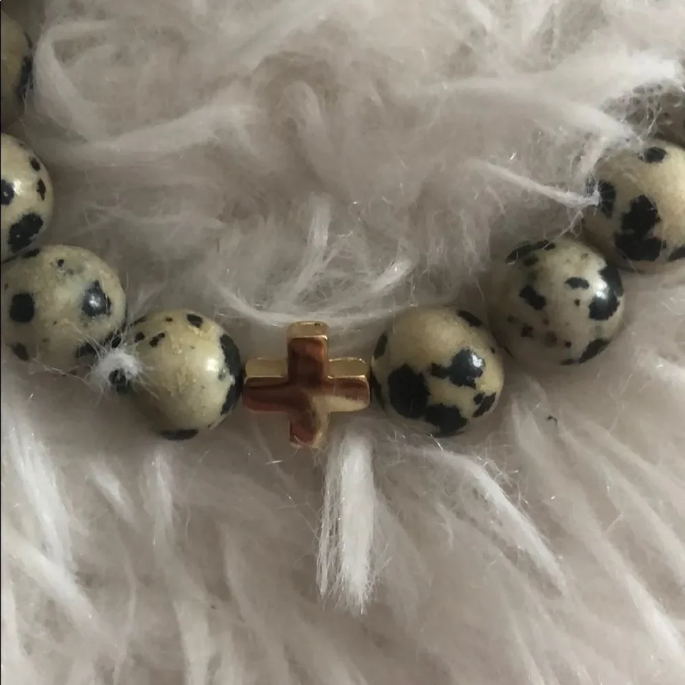 Charged Dalmatian Jasper Bracelet